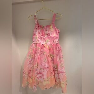 Zhenzi Pink Floral Kids Dress